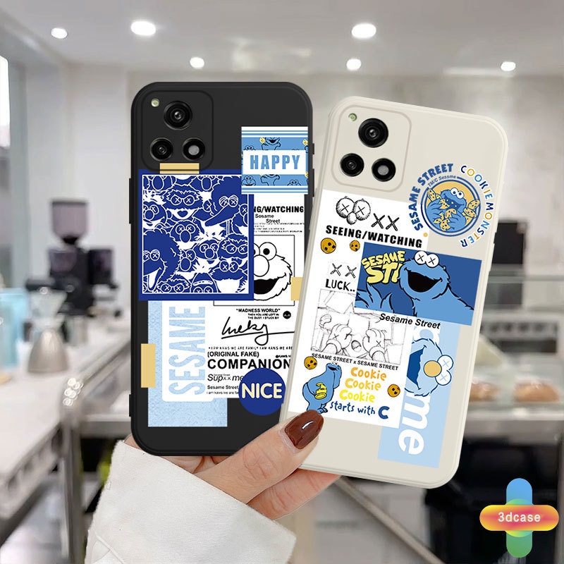 Soft TPU Case Realme C11 2021 C21Y C15 C21 C25 C20 C3 C12 C25S 5 5S 5i C17 7i C1 C31 C35 C25Y C2 C3i 6i C20A realme Narzo 20 10 10A 20A 30A A54 A15 A16 A9 A5 A7 A5S A95 A53 A33 Y12 Y20 A12 Sesame Street Anti-fall Case