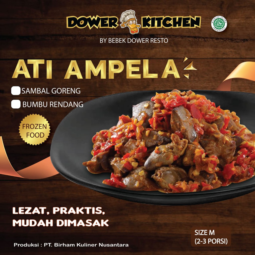 

Frozen Food Instan Sambal Goreng Ati Ampela (M) Bebek Dower Siap Saji 2-3 Porsi