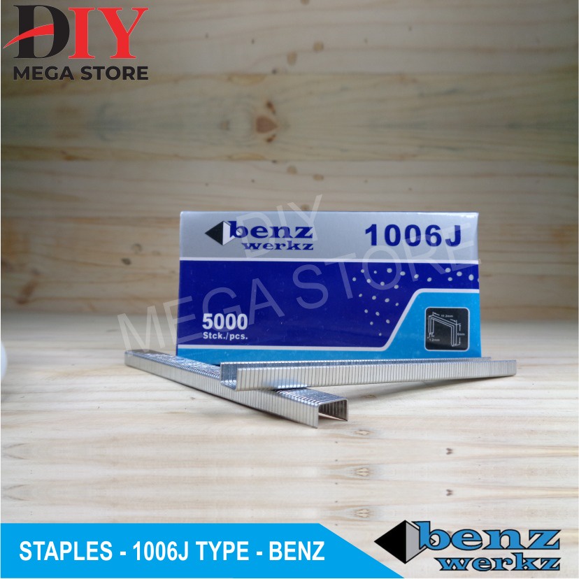 

Isi stapler 1006J benz werkz staples tembak angin 5000 pcs isi staples Staples 1006J Benz Werkz Staples Nail J Series - Untuk Staples Jok Motor / Mobil, Sofa, Furniture, Kardus, Kayu dll isi 5000 Pcs DAN Kodenki isi staples tembak (angin) 1006J refill