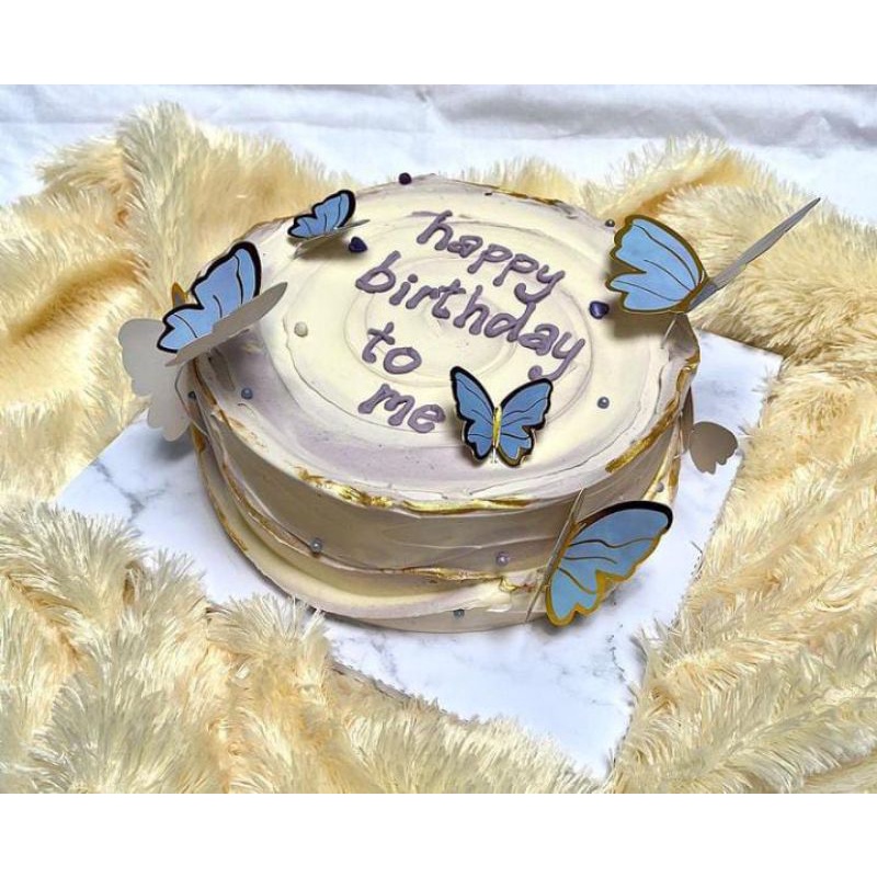 

Custom Kue Ulang Tahun kupu - kupu Birthday Cake Kue Tart Fondant Korean Cake Korean Bento Cake