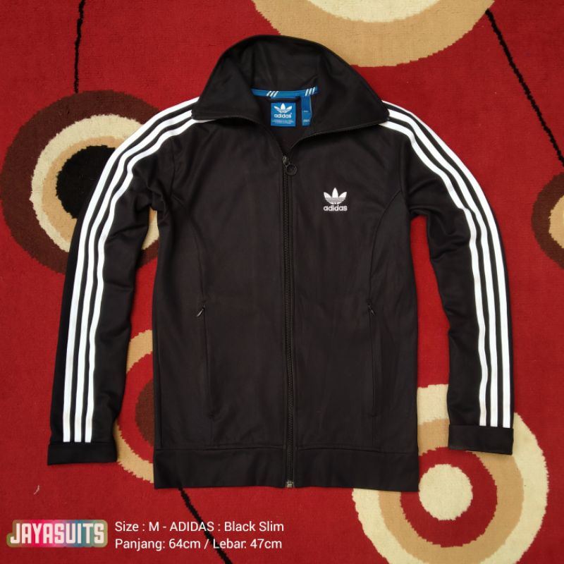 Jaket ADIDAS Original : Trefoil Tracktop Eropa Hitam