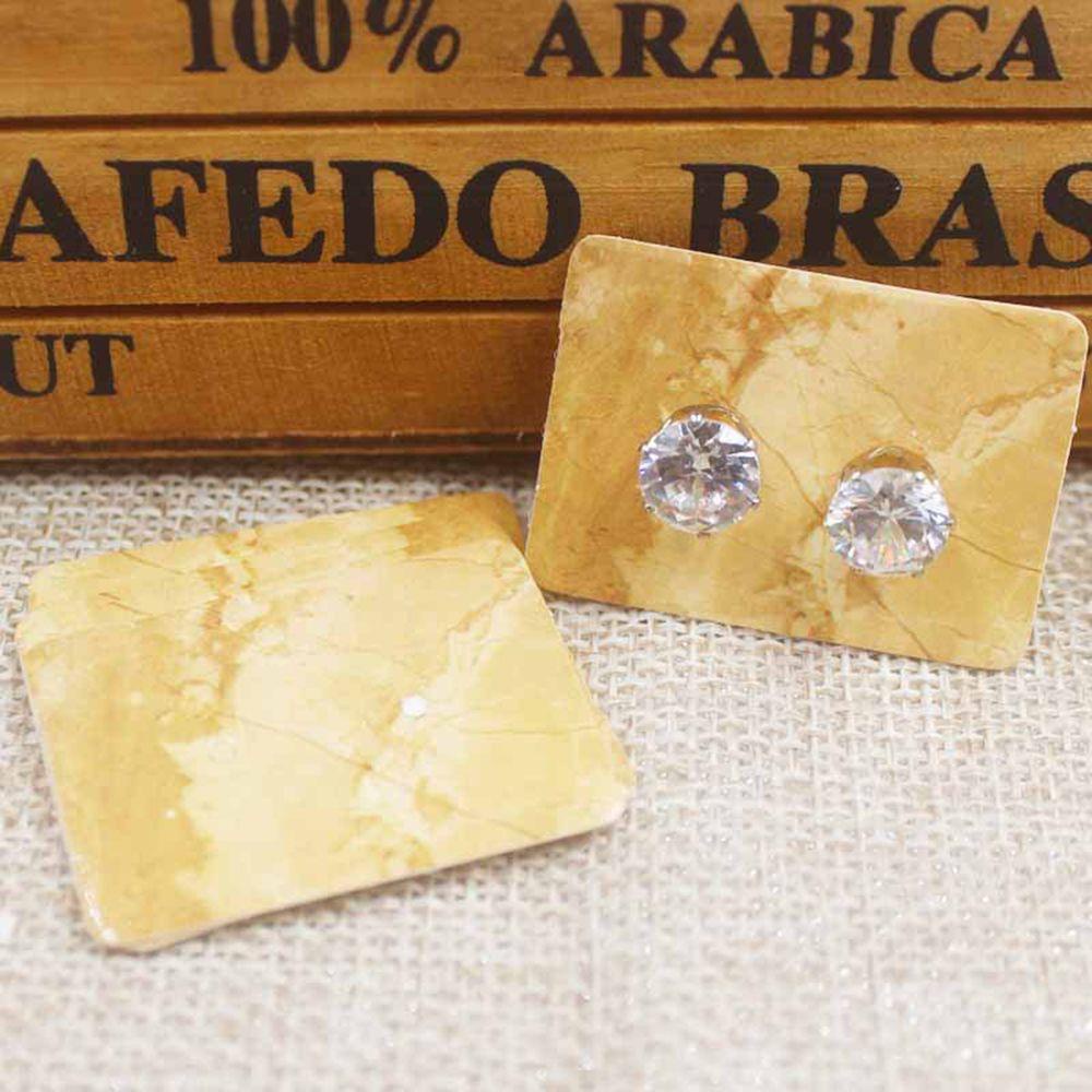 Preva 100PCS Kartu Paket Anting Gift Packing Tag Aksesoris DIY Motif Bunga