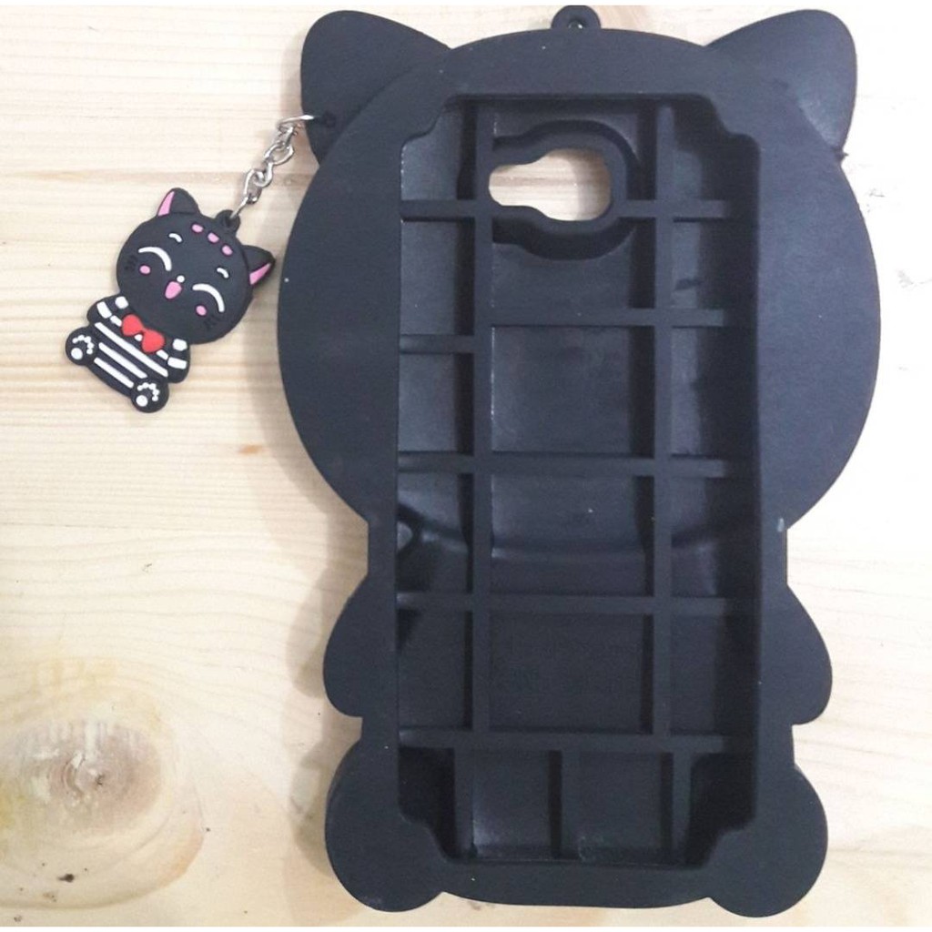 Silicon 3D Kitten Strip For  VIVO V9  Y83  silikon tebal karakter lucu / case anak anak warna biru / pelindung hp