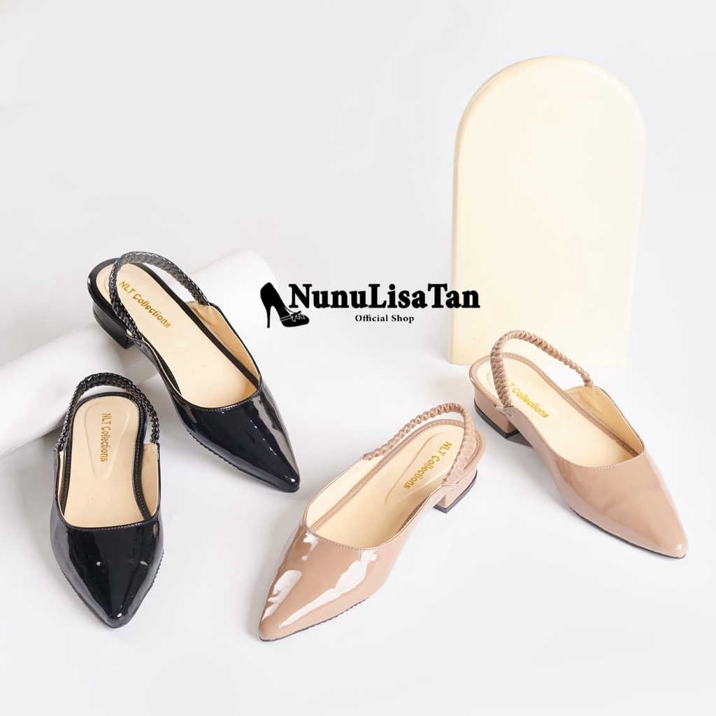 NunuLisaTan- heels ka 3 cm model terbaru glossy HAPPY