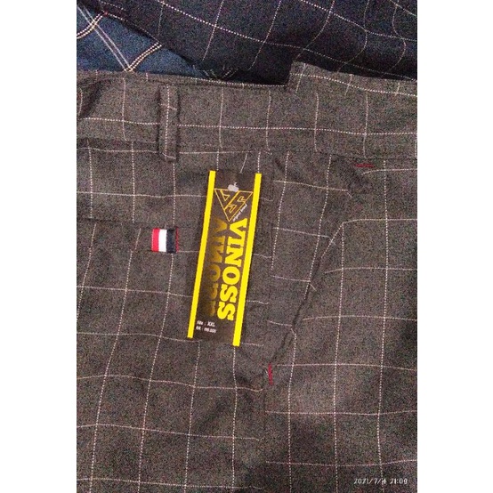 PROMO MURAH Celana Tartan Vinoss / Celana Tartan Cowo Hitam  Murah / Celana Tartan Pria Slimfit /celana kotak