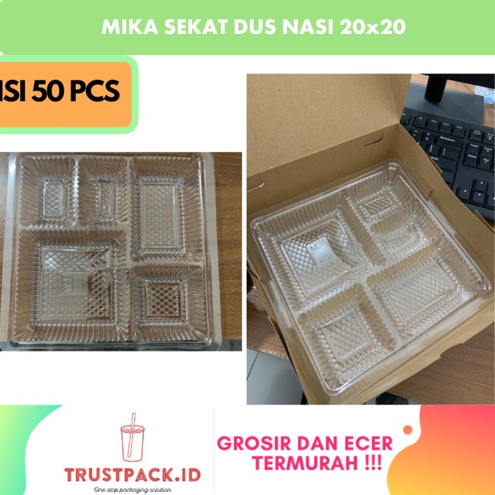 MIKA SEKAT DUS NASI / DALEMAN DUS NASI 20x20 isi 50 pcs