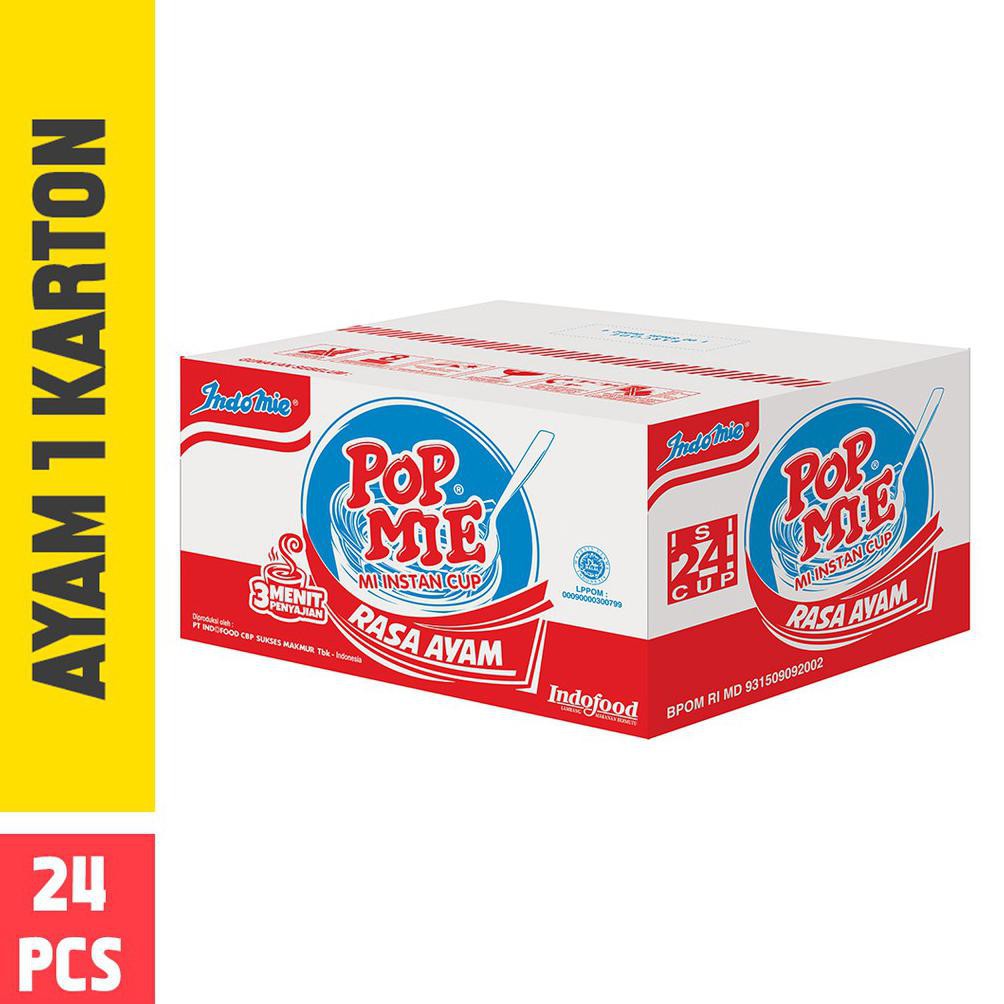 

{BISA COD} Pop Mie Kuah Rasa Ayam 1 Dus-24pcs, 1,800gr PRODUK TERBATAS [Kode 1|Kode 2|Kode 3|Kode