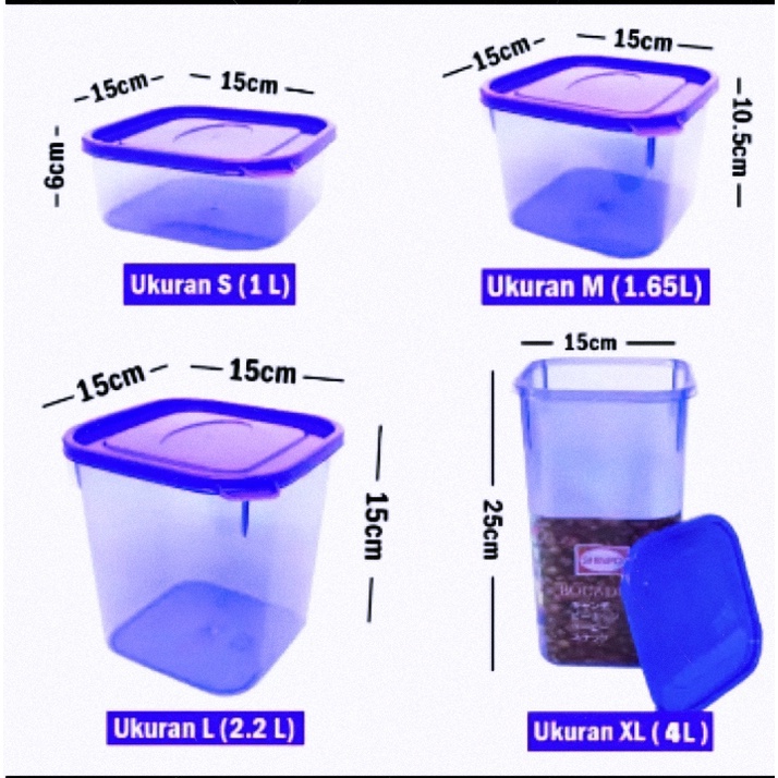 ( BISA COD ) PROMO Shinpo SIP-304 BOCCADILLO Series / Toples Plastik Polos / Tempat Cemilan / Food Storage / Wadah Makanan