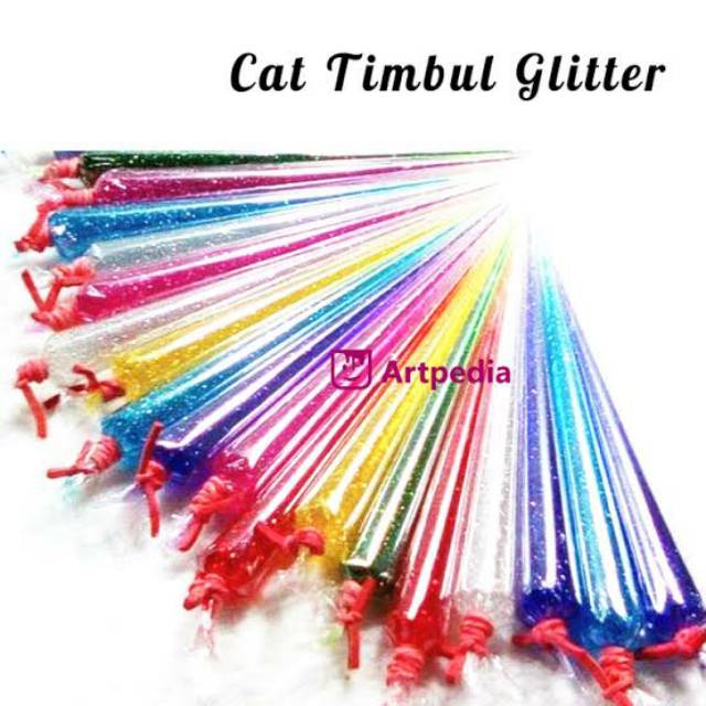 C1 Cat Timbul Glitter Warna Warni | Air Gliter Mainan Edukasi Anak Menggambar Gambar Lukis Melukis