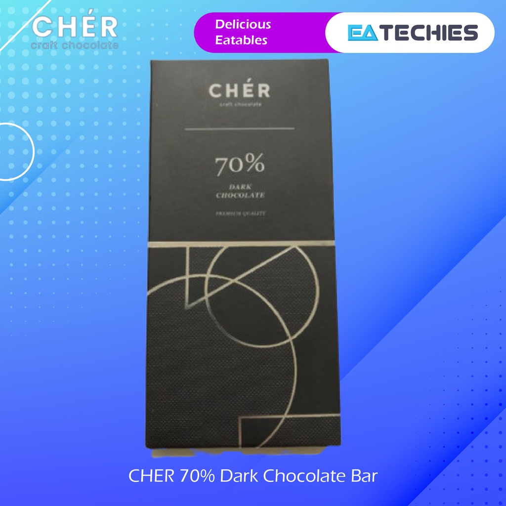 Cher Premium Dark Chocolate 70% Coklat Cokelat Bar Lokal 100% HALAL