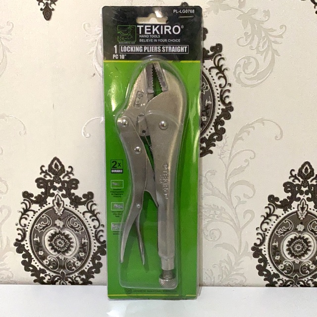Tang Buaya Jepit Bais - Vice Grip Locking Pliers 10" Bulat TEKIRO