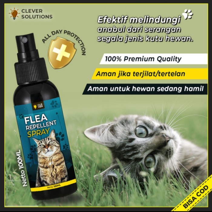 FLEA REPELLENT SPRAY - Pembasmi dan Pencegah Kutu Kucing 100 ML