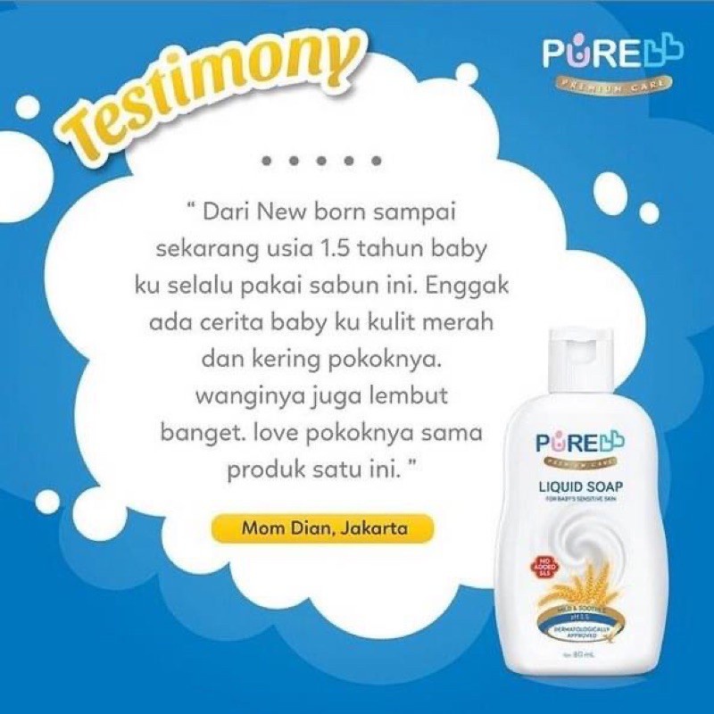 Pure BB Liquid Soap 80ml 230ml Sabun Bayi Kulit Sensitif PureBaby Pure Baby