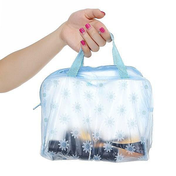 Tas Travel Perlengkapan Mandi Tas Kosmetik Motif Bunga Tas Waterproof Tas Anti Air