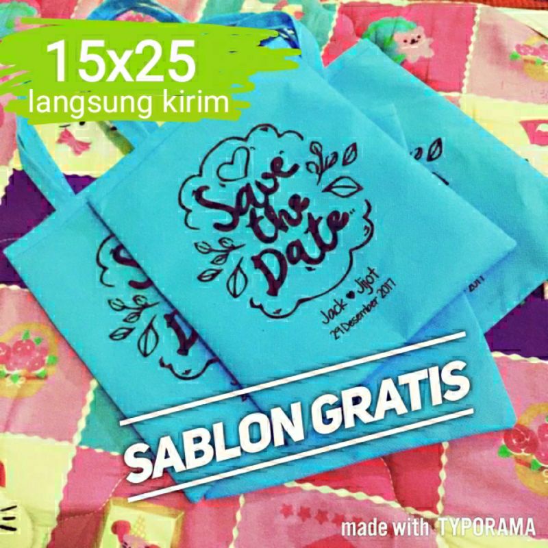 

tas souvenir / tas pernikahan / tas ulang tahun ukuran 15x25