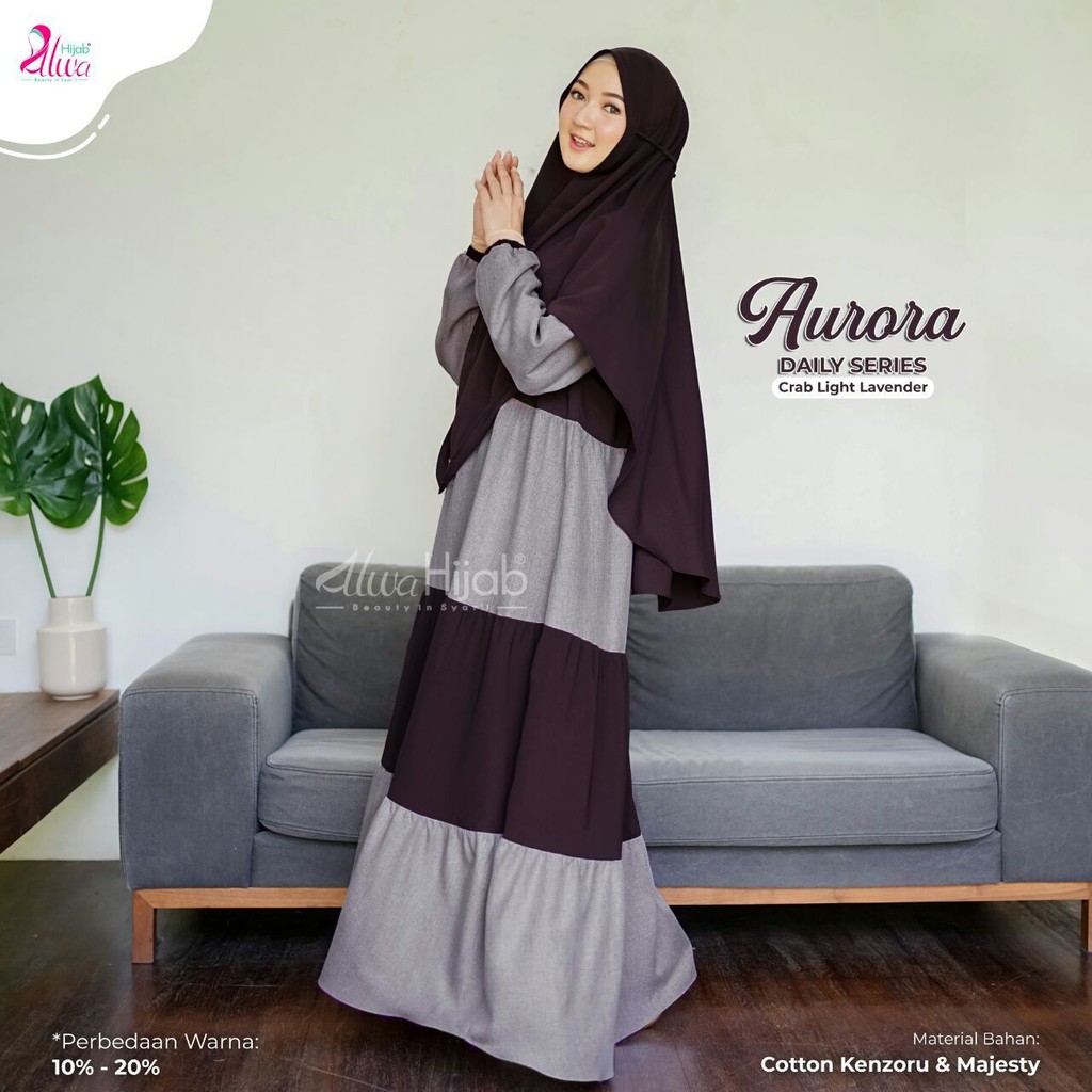 Gamis  Dress AURORA Alwa Hijab Original - Gamis Remaja Terbaru