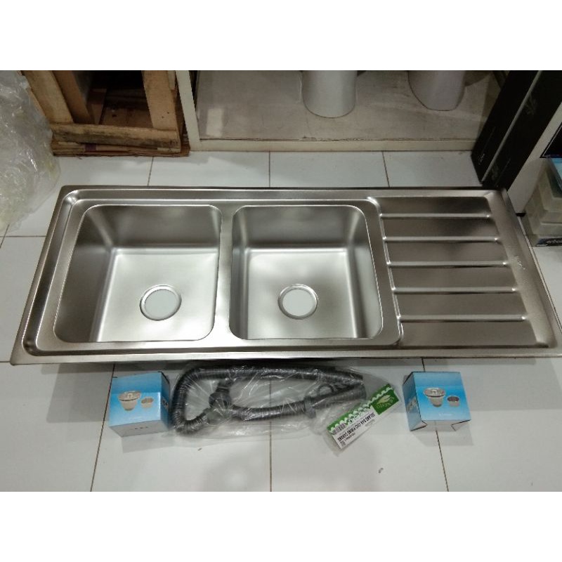 BAK CUCI PIRING DUA LUBANG + MEJA VENEPRO