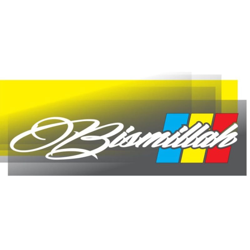 cutting stiker bismilah kaca depan mobil