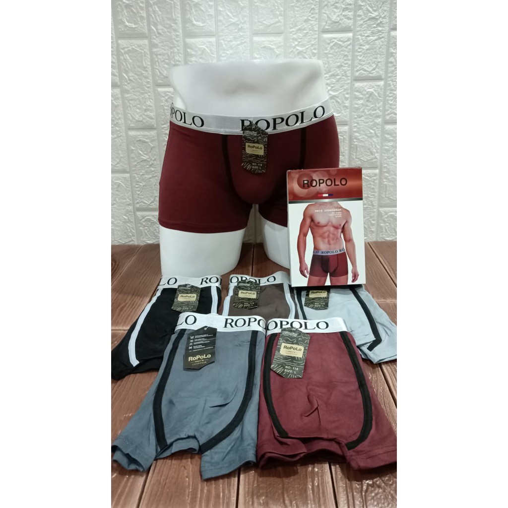 3 PCS BOXER PRIA | BOXER ROPOLO | CELANA DALAM PRIA