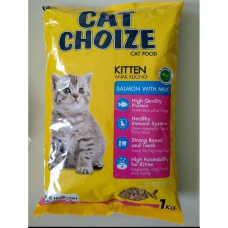 CAT CHOIZE Kitten Salmon Makanan Kucing Adult freshpack (1Kg)
