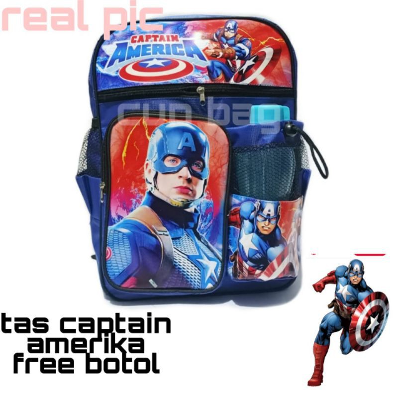 tas captain amerika free botol