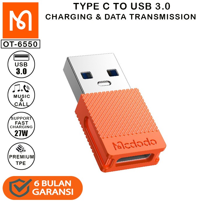 MCDODO Converter Charger OTG USB A to Type C Charging,Audio,Call USB C OTG Type C to USB Converter USB to Type C