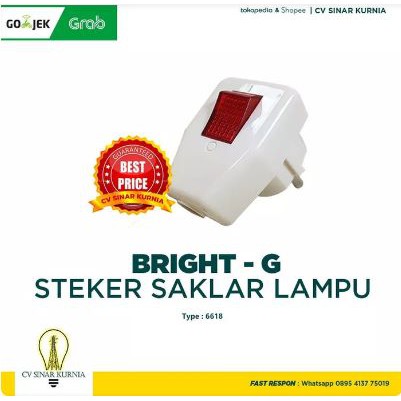 Jual Bright G 6618 Steker Saklar Lampu