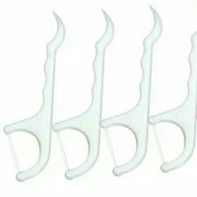 24 Pcs Dental Floss Stick Tusuk Gigi Benang Flossing Veneer Gigi