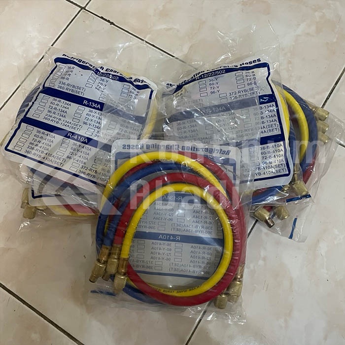 SELANG MANIFOLD ( 1 set isi 3 pcs ) | R12, R22, R404A, R134a