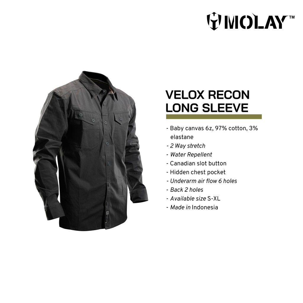 

Kemeja Tactical Molay Velox Recon Long Sleeve