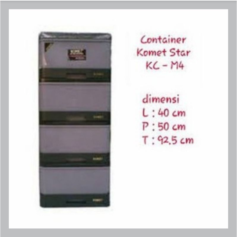 LEMARI LACI EXCEL KOMET STAR CONTAINER M4/LACI SERBAGUNA SUSUN 4