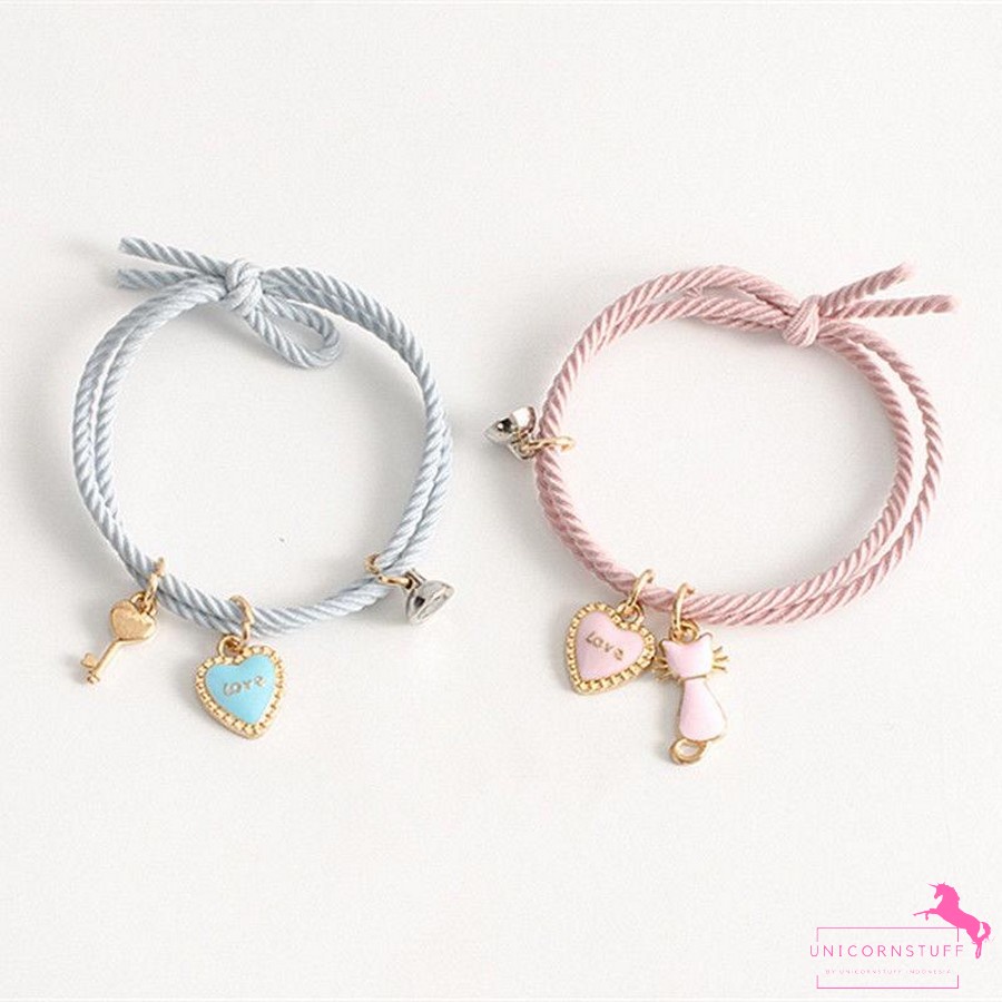 2 Gelang Couple Magnet Sahabat Bestfriends Anak Cewek Unicorn Kembaran Kado Hadiah Kembar Pasangan