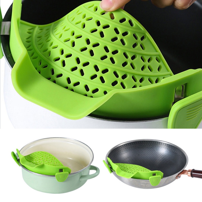 Btsg Saringan Pasta / Spaghetti / Daging Sapi Model Klip on Bahan Silikon