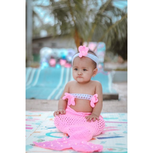 Costum mermaid/kostum mermaid/costum rajut mermaid