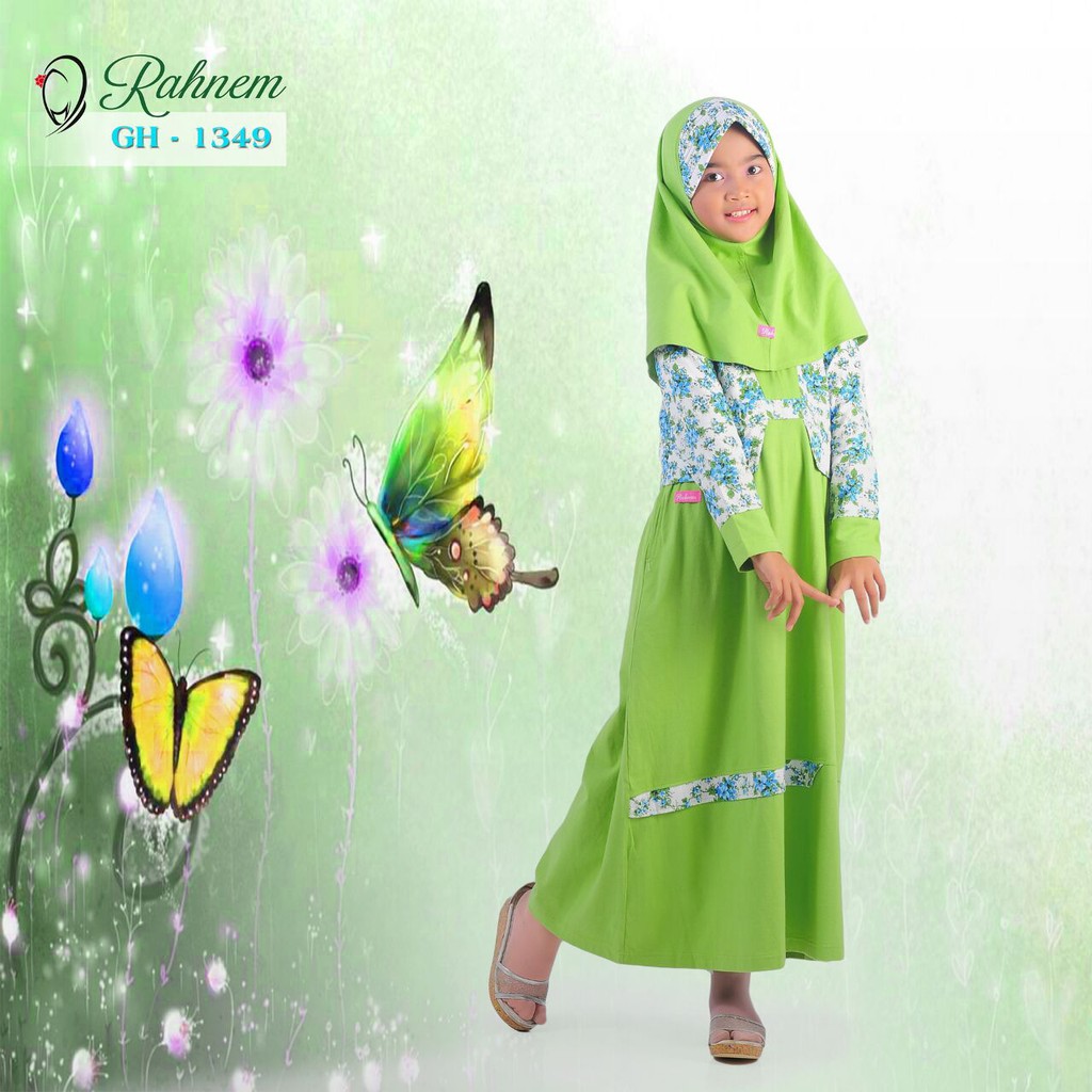 BAJU  MUSLM ANAK PEREMPUAN / GH - 1349 / FASHION MUSLIM