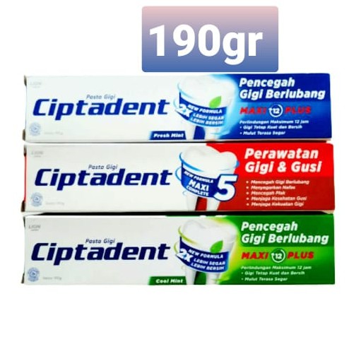 Ciptadent 190 gr maxi complete odol Perawatan Gigi BERLUBANG PUTIH pasta gigi (no.161)