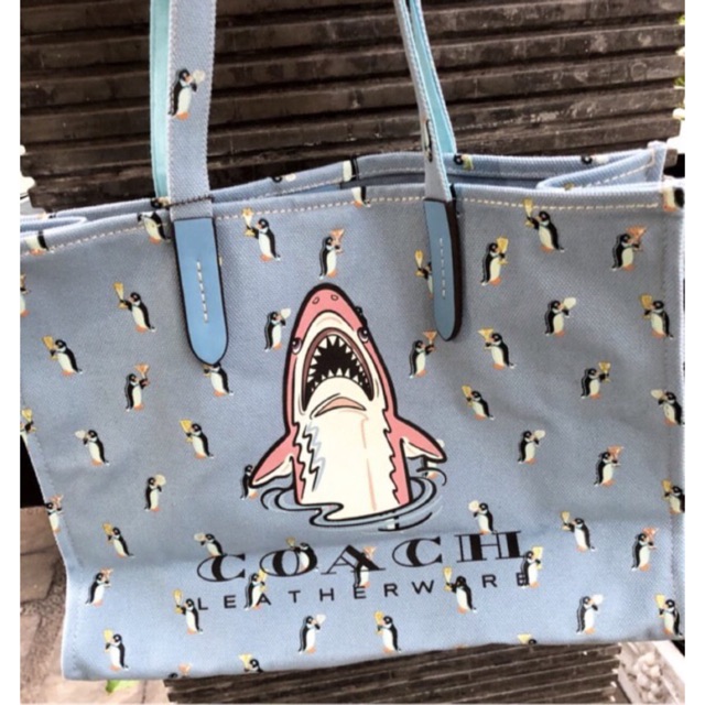 Coach Tote Bag Shark Blue