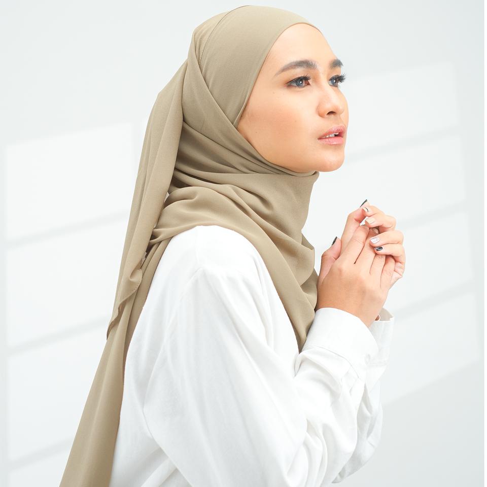 Ghania Instant | Pashmina Instan Tali Cheruty Babydoll Polos by Yeppushop-6
