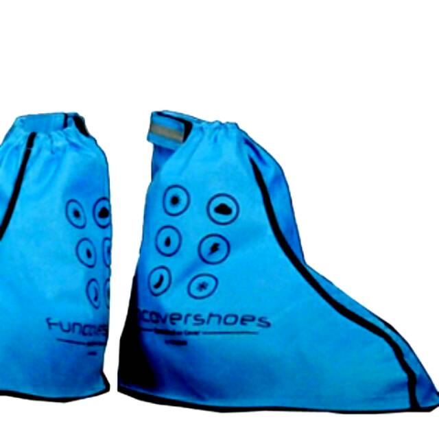 Cover Shoes New FUNCOVER BIRU,  Jas Hujan Buat Sepatu