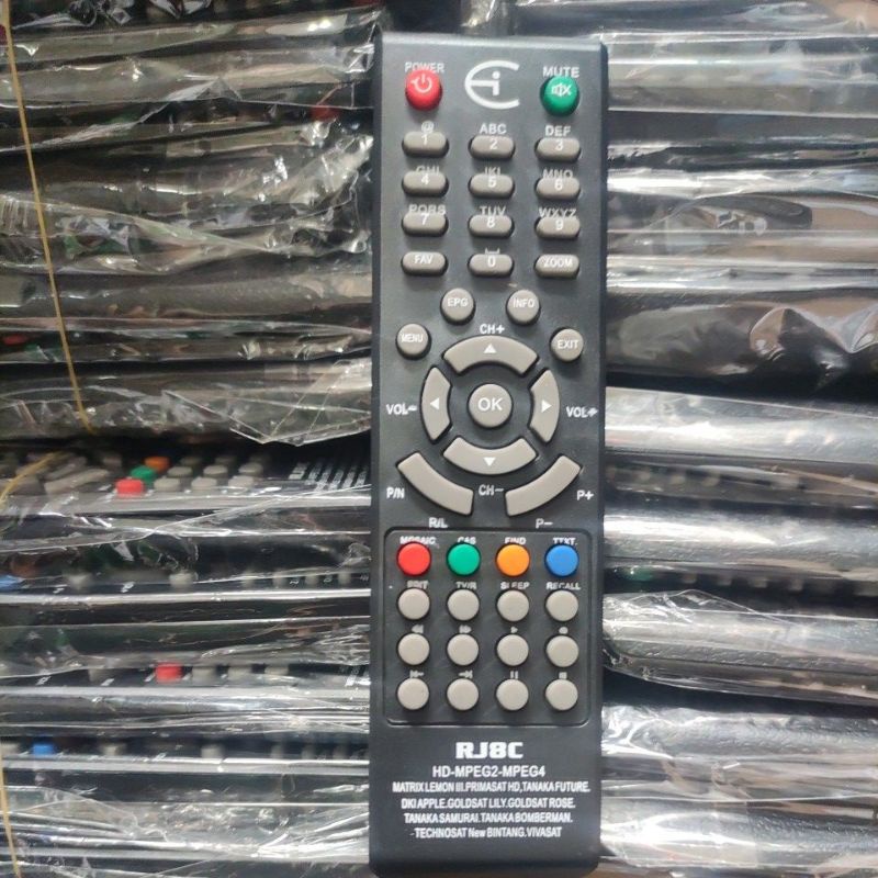 Remote GOL Gardiner,Optus,Lgsat,Nex Parabola merah,dan receiver mpeg HD umum