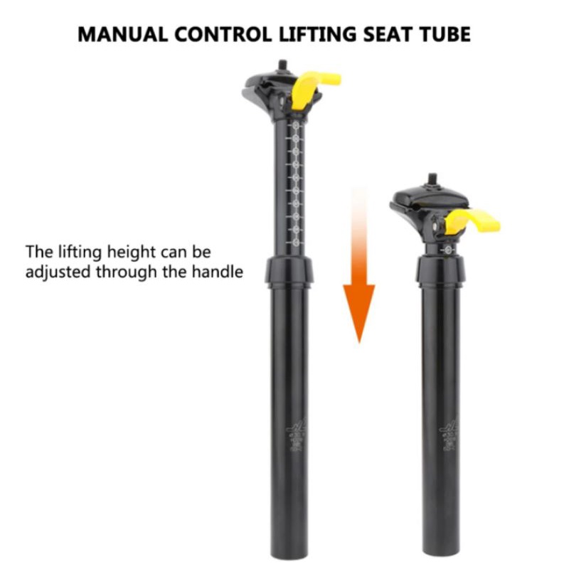 Zoom Seatpost Dropper Size 30.9mm dengan Adaptor Sleeve 31.6mm Seatpost Hidrolik Sepeda 31.6 mm
