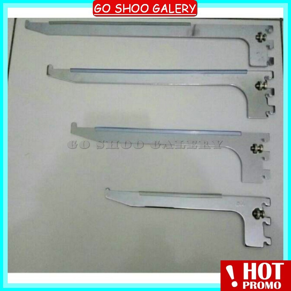 Daun Bracket Kaca 20 cm Super Display Bracket Ambalan Kaca