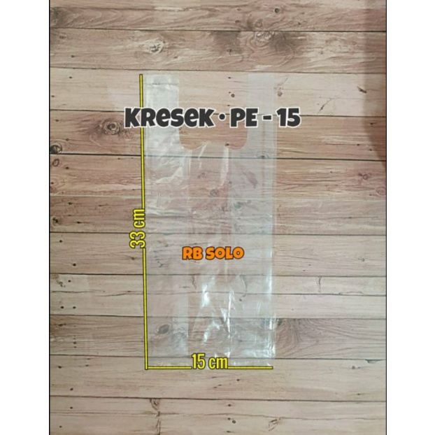 Kantong Kresek PE Bening 15 cm