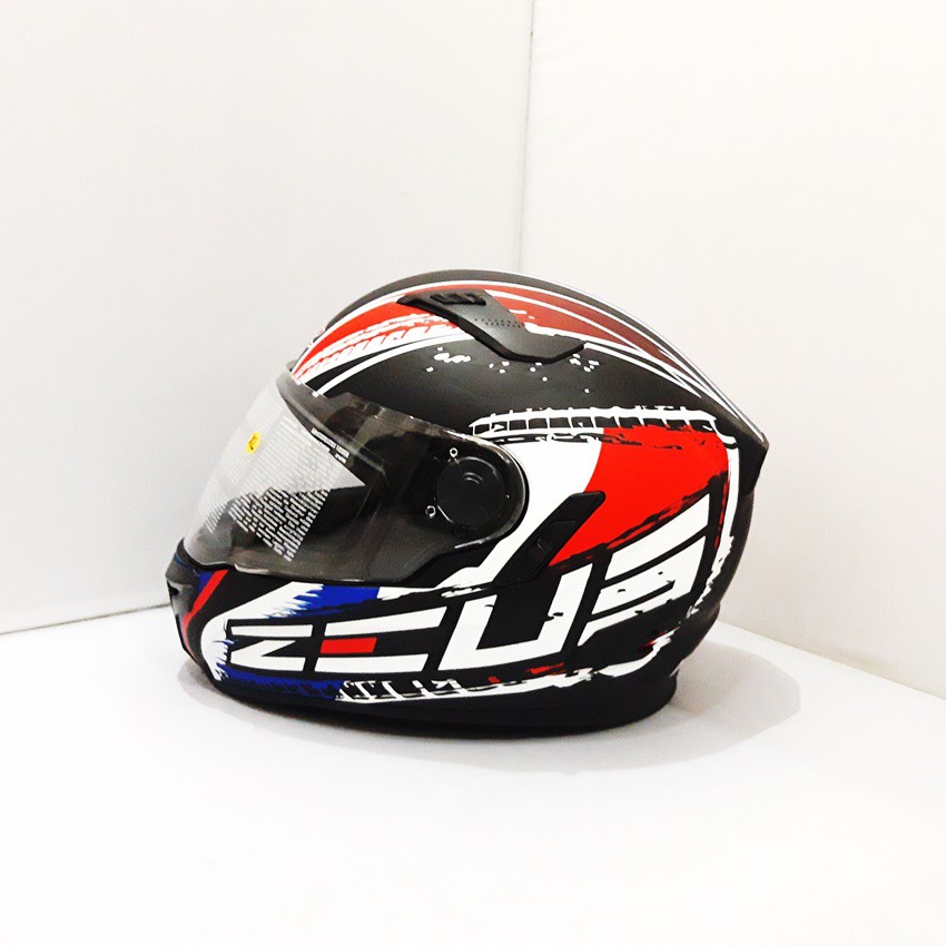 Helm Zeus ZS-813A Matt Black/AN13 Red FullFace