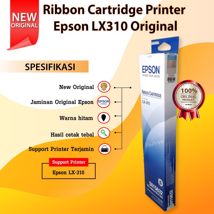 Ribbon Cartridge Printer Epson LX310 LX 310 LX-310 New Original