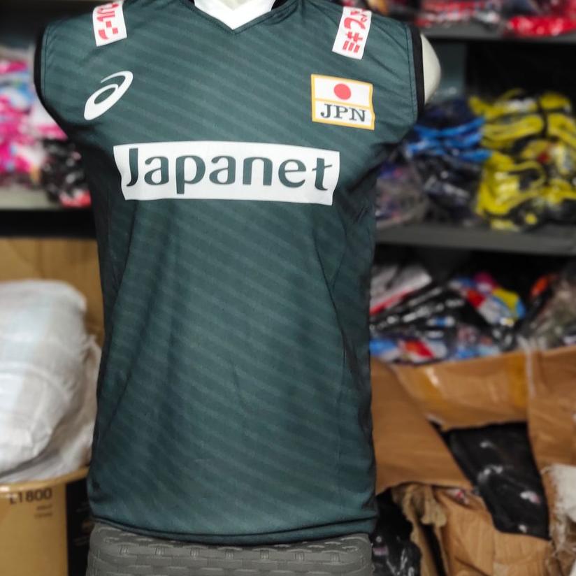 ♥ jersey voli timnas japan kaos japanet hitam abu volleyball ➳