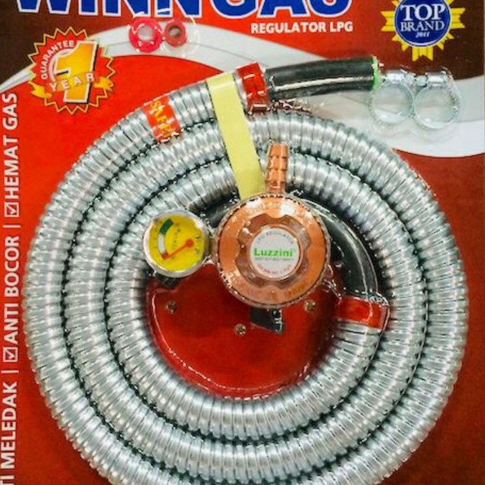 WINN GAS , W 138 , Luzzini ,  Win Gas , Selang paket + regulator 1.8 Meter