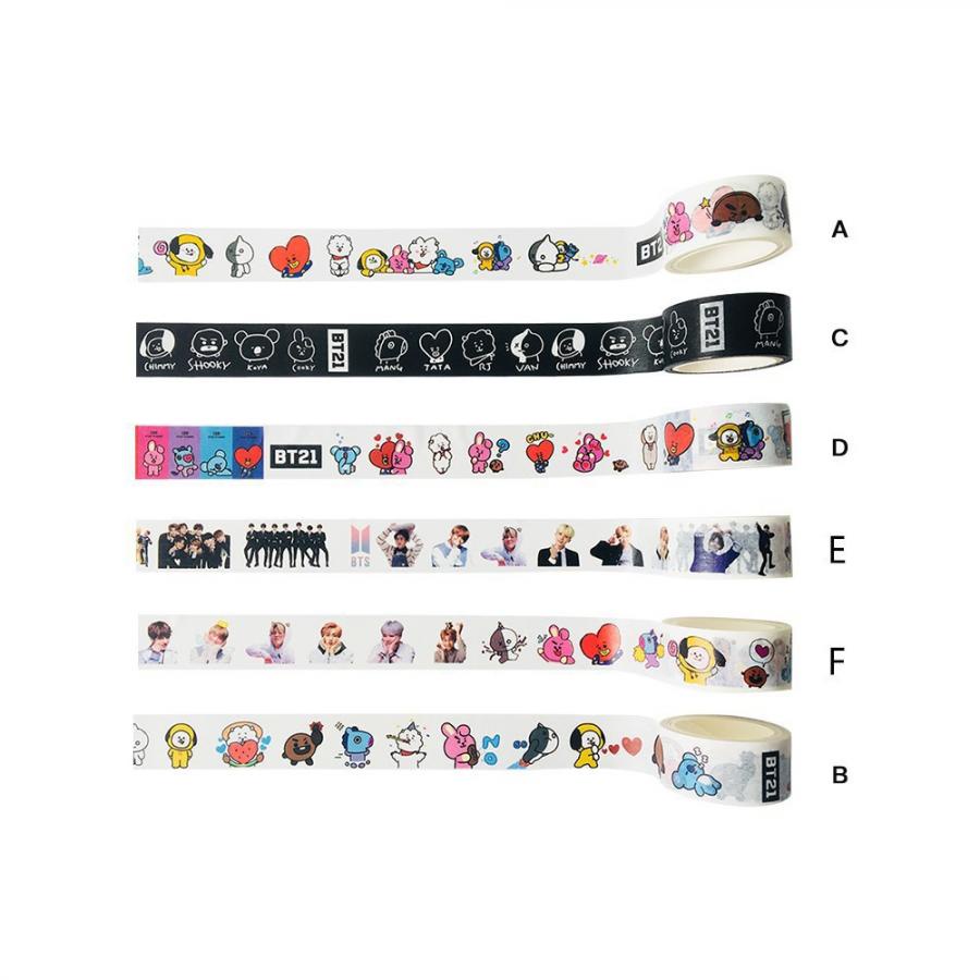 Stiker Kertasselotip Washi Gambar Kartun KPOP BTS Twice Untuk Scrapbook