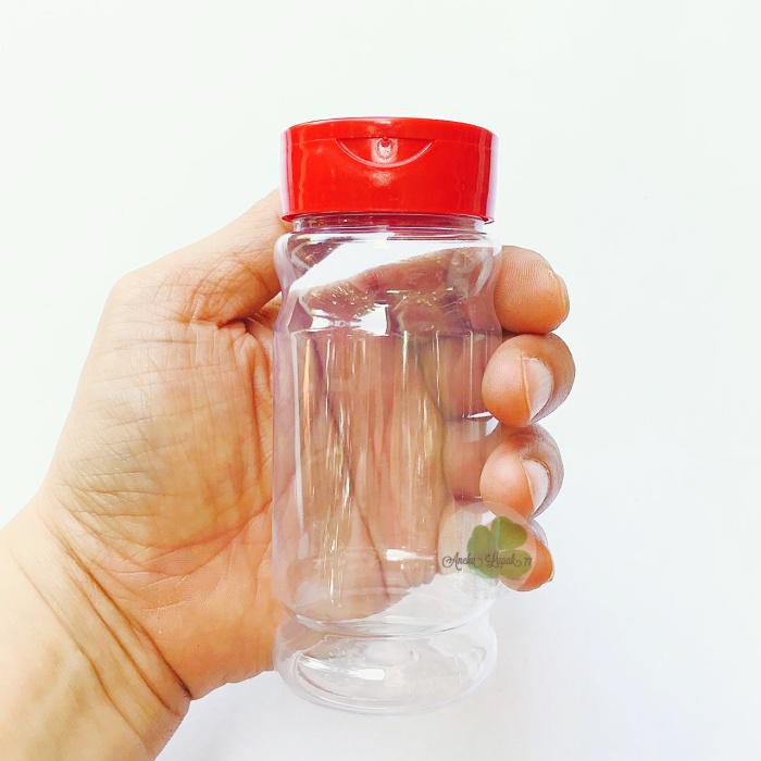 Botol Toples Kormik 150 Ml Boncabe Bumbu Lada Botol Plastik Boncabe - Tutup Redbolong