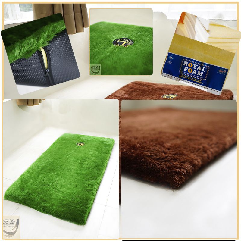 Sajadah Bulu Rasfur anti slip  115x65x2.5cm / Sajadah Bulu / Sajadah  premium / anti selip